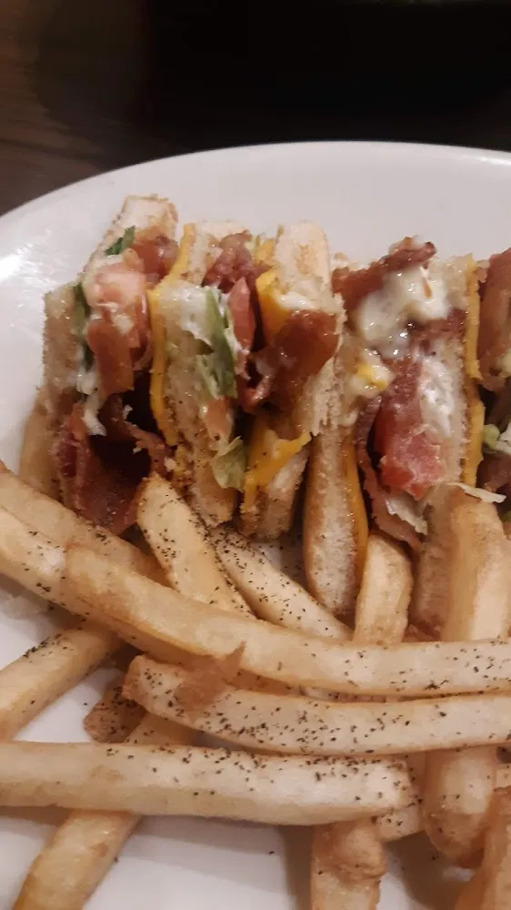 Club Sandwich and Fries